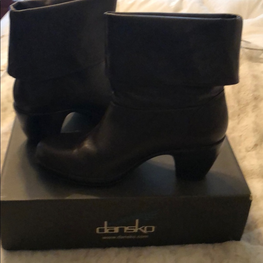 Dansko brown booties.